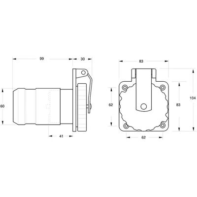 Marinco - 3939628 - 50A - Marine power connector Marinco - 3939628 - 50A - Marine power connector