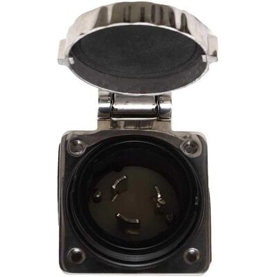 Marinco Model 3939624 Stainless Steel IP56 Marine Socket - 32A Marinco Model 3939624 Stainless Steel IP56 Marine Socket - 32A