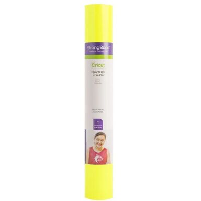 Cricut SportFlex HTV - 30x61cm, Yellow - Heat Transfer Vinyl Cricut SportFlex HTV - 30x61cm, Yellow - Heat Transfer Vinyl