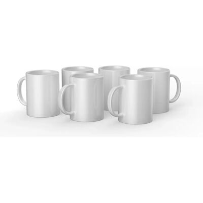 Cricut Weiße Becher-Set - 6 Personalisierte Keramikbecher für Cricut Mug Press Cricut Weiße Becher-Set - 6 Personalisierte Keramikbecher für Cricut Mug Press