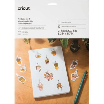 Vinyle imprimable blanc Cricut A4 - Feuille de vinyle - Publicité Vinyle imprimable blanc Cricut A4 - Feuille de vinyle - Publicité
