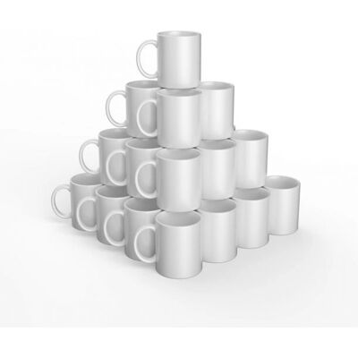 Ensemble de Tasses Blanches Cricut - 36 pcs - 340 ml - Publicité Ensemble de Tasses Blanches Cricut - 36 pcs - 340 ml - Publicité
