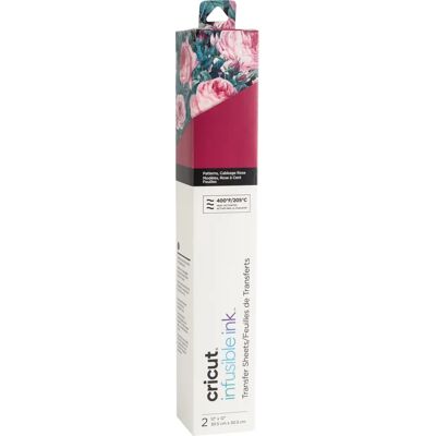 Cricut Cricut Infusible Ink Fleur Rose - Feuilles de transfert pour vêtements - Publicité Cricut Cricut Infusible Ink Fleur Rose - Feuilles de transfert pour vêtements - Publicité