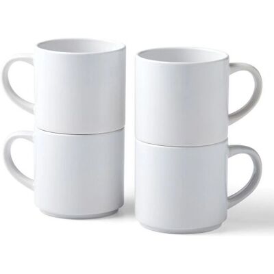 Cricut White Stackable Ceramic Mug Set - 4 pcs - 300ml Cricut White Stackable Ceramic Mug Set - 4 pcs - 300ml
