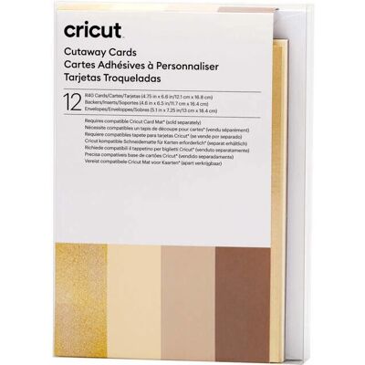 Confezione di Cartoncino Neutrale Cricut - 12 Fogli per Biglietti Confezione di Cartoncino Neutrale Cricut - 12 Fogli per Biglietti