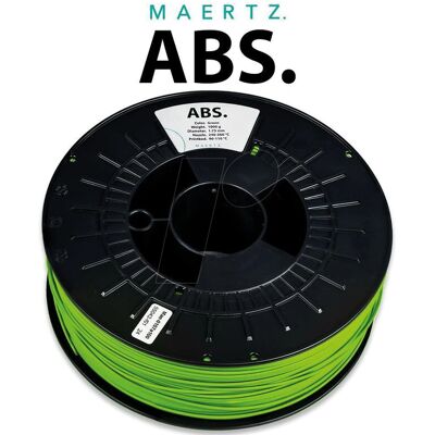 Maertz Vert Filament ABS 3D - Résistant aux Produits Chimiques 1.75mm 1000g Maertz Vert Filament ABS 3D - Résistant aux Produits Chimiques 1.75mm 1000g