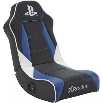 X Rocker 2021027 Videospielstuhl - Schwarz, Blau, Weiß X Rocker 2021027 Videospielstuhl - Schwarz, Blau, Weiß