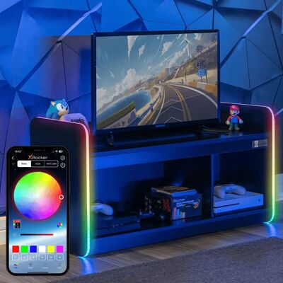 X Rocker 2023271 Multimedia Cabinet - Black - Media Cabinet X Rocker 2023271 Multimedia Cabinet - Black - Media Cabinet