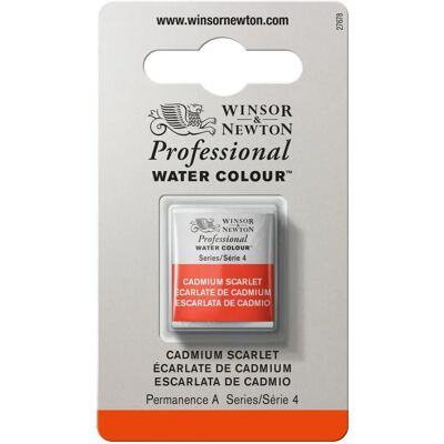 Winsor & Newton Profi-Wasserfarben Halbpfannen Cadmium Scarlet Serie 4 Winsor & Newton Profi-Wasserfarben Halbpfannen Cadmium Scarlet Serie 4