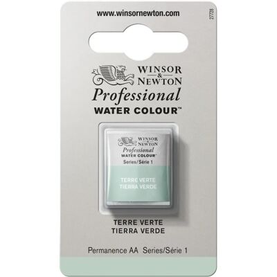Winsor & Newton Professionele Waterverf Half Pan - Terre Verte - Waterverf Winsor & Newton Professionele Waterverf Half Pan - Terre Verte - Waterverf