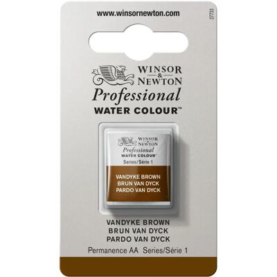 Winsor & Newton Peinture à l'eau Professionnelle Demi-Pan Vandyke Brown - Demi-Pan Aquarelle - Publicité Winsor & Newton Peinture à l'eau Professionnelle Demi-Pan Vandyke Brown - Demi-Pan Aquarelle - Publicité