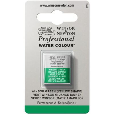 Winsor & Newton Aquarelle Professionnelle Demi-Tablette - Vert Winsor (Nuance Jaune) - Peinture d'artiste - Publicité Winsor & Newton Aquarelle Professionnelle Demi-Tablette - Vert Winsor (Nuance Jaune) - Peinture d'artiste - Publicité