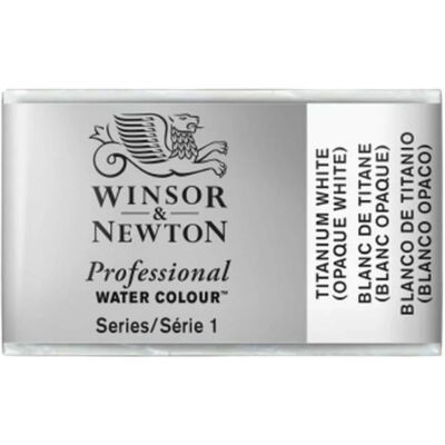 Winsor & Newton Professional Titanium White Watercolor Pan - Opaque White - Watercolor Pan Winsor & Newton Professional Titanium White Watercolor Pan - Opaque White - Watercolor Pan