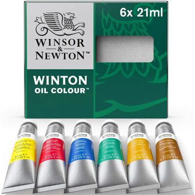 Winsor & Newton Winton Colore ad Olio 6 x 21ml Set di Tubetti Winsor & Newton Winton Colore ad Olio 6 x 21ml Set di Tubetti