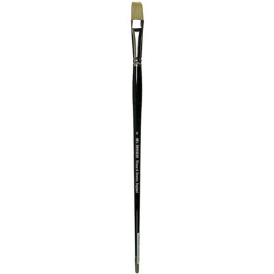 Pinceau à poils de porc Winsor & Newton Winton - Manche long plat/ éventail Pinceau à poils de porc Winsor & Newton Winton - Manche long plat/ éventail