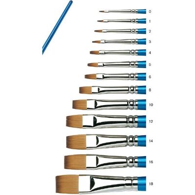 Winsor & Newton 5305003 Szintetikus akvarell ecset - Sorozat 555, Téglalap alakú, Hosszú nyél Winsor & Newton 5305003 Szintetikus akvarell ecset - Sorozat 555, Téglalap alakú, Hosszú nyél
