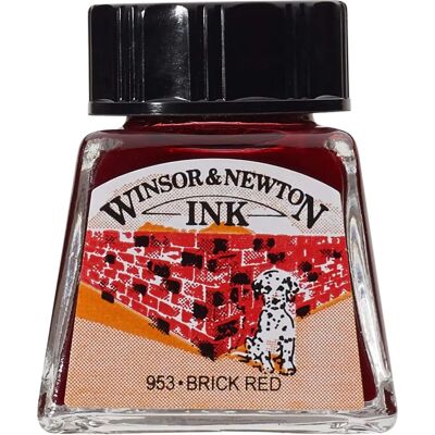 Encre de Dessin Winsor & Newton Designer - Rouge Brique - 14ml - Encre de Dessin Encre de Dessin Winsor & Newton Designer - Rouge Brique - 14ml - Encre de Dessin