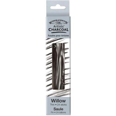 Winsor & Newton 7005176 Lápiz de Carbón - Artístico, Sauce, Gris - Lápiz de Carbón Winsor & Newton 7005176 Lápiz de Carbón - Artístico, Sauce, Gris - Lápiz de Carbón