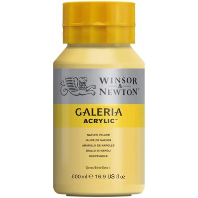 Winsor & Newton Galeria Acrylique 500ml Jaune Naples - Peinture acrylique Winsor & Newton Galeria Acrylique 500ml Jaune Naples - Peinture acrylique
