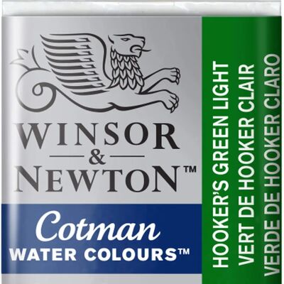 Winsor & Newton Cotman Moitié-Pan d'Aquarelle - Vert Hooker's Light - Peinture aquarelle - Publicité Winsor & Newton Cotman Moitié-Pan d'Aquarelle - Vert Hooker's Light - Peinture aquarelle - Publicité