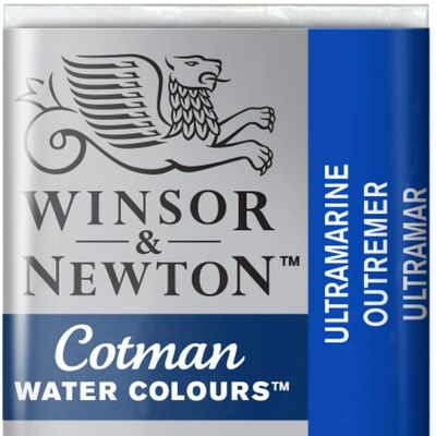 Winsor & Newton - Cotman Aquarelle Morceau Ultramarine - Ultramarine - Morceau - Peinture aquarelle - Publicité Winsor & Newton - Cotman Aquarelle Morceau Ultramarine - Ultramarine - Morceau - Peinture aquarelle - Publicité