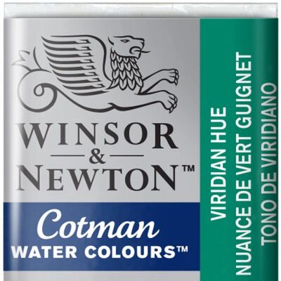 Winsor & Newton - Cotman Watercolour - Viridian Hue - Half Pan - watercolor paint - Publicité Winsor & Newton - Cotman Watercolour - Viridian Hue - Half Pan - watercolor paint - Publicité