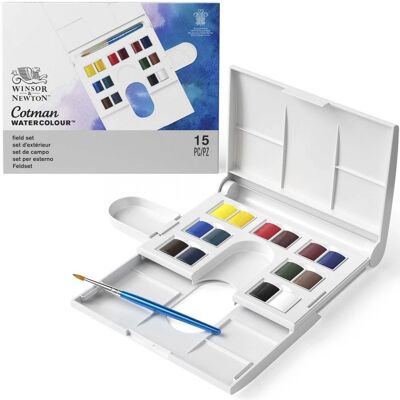 Ensemble d'aquarelles Cotman Winsor & Newton - 14 Couleurs Ensemble d'aquarelles Cotman Winsor & Newton - 14 Couleurs