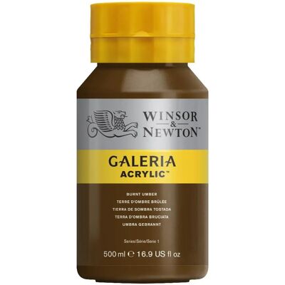 Colori acrilici Winsor & Newton Galeria - Burnt Umber 500ml Colori acrilici Winsor & Newton Galeria - Burnt Umber 500ml