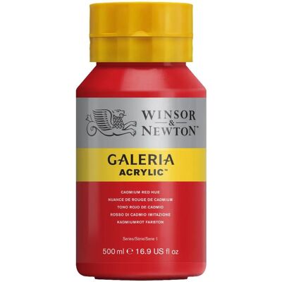 Winsor & Newton Galeria Acrilico - Bottiglie da 500ml - Rosso Winsor & Newton Galeria Acrilico - Bottiglie da 500ml - Rosso