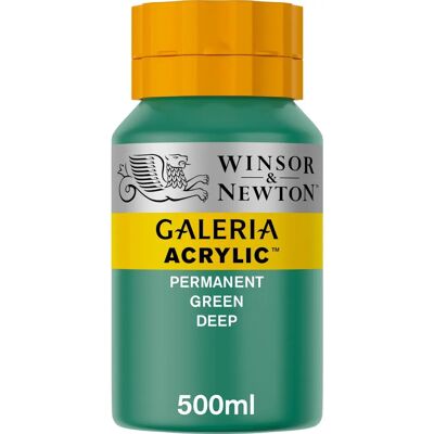 Colori acrilici Galeria di Winsor & Newton - Verde Permanente Profondo 500ml Colori acrilici Galeria di Winsor & Newton - Verde Permanente Profondo 500ml