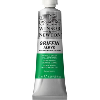 Peinture à l'huile Griffin Alkyd de Winsor & Newton - Teinte vert jaune Phthalo - Série 1 - Publicité Peinture à l'huile Griffin Alkyd de Winsor & Newton - Teinte vert jaune Phthalo - Série 1 - Publicité