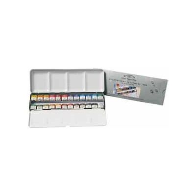 Winsor & Newton Aquarell-Set - 24 Stück - Schwarz, Blau, Braun - Reisetinn Winsor & Newton Aquarell-Set - 24 Stück - Schwarz, Blau, Braun - Reisetinn