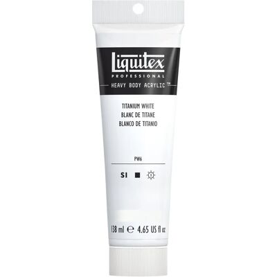 Liquitex Heavy Body Acrylic Paint - Titanium White - 138ml Tube Liquitex Heavy Body Acrylic Paint - Titanium White - 138ml Tube