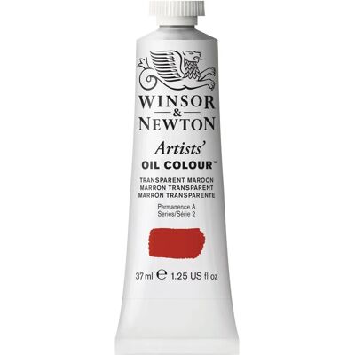 Winsor & Newton Couleur à l'huile Transparente Maroon 37ml Winsor & Newton Couleur à l'huile Transparente Maroon 37ml