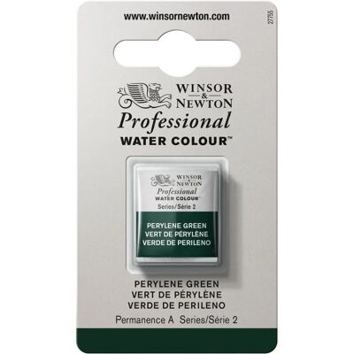 Winsor & Newton Professional Watercolour Half Pan - Perylene Green Series 2 Winsor & Newton Professional Watercolour Half Pan - Perylene Green Series 2