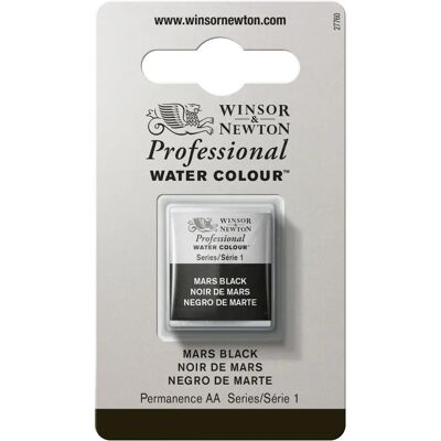 Winsor & Newton Professional Watercolour Half Pan - Mars Black - Watercolour Half Pans Winsor & Newton Professional Watercolour Half Pan - Mars Black - Watercolour Half Pans