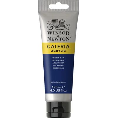 Peinture acrylique bleue Winsor & Newton - 120ml tube - Publicité Peinture acrylique bleue Winsor & Newton - 120ml tube - Publicité