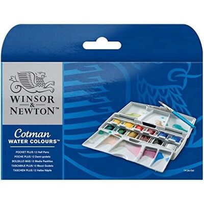 Winsor & Newton 0390373 Vattenbaserad färg - Flerfärgad palett 12 st Winsor & Newton 0390373 Vattenbaserad färg - Flerfärgad palett 12 st