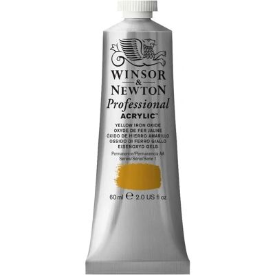 Winsor & Newton Professional Acrylic 60ml - Yellow Iron Oxide (S1) - Acrylic Paint Winsor & Newton Professional Acrylic 60ml - Yellow Iron Oxide (S1) - Acrylic Paint