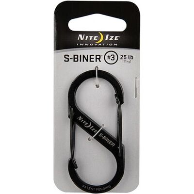 Nite Ize S-Biner #3 - Karabijnhaak - Zwart Nite Ize S-Biner #3 - Karabijnhaak - Zwart