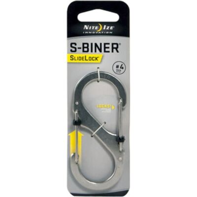 Nite Ize S-Biner SlideLock - Carabiner - Black - Size 4 Nite Ize S-Biner SlideLock - Carabiner - Black - Size 4