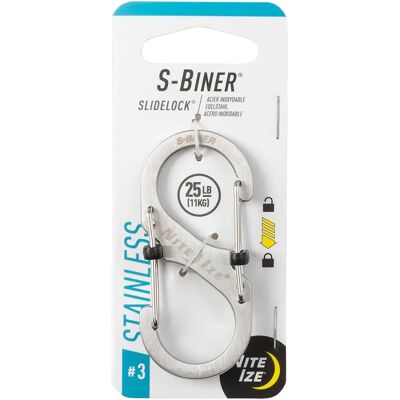 Nite Ize S-Biner High Quality Stainless Steel Construction Secure Contents Slidelock #3 Nite Ize S-Biner High Quality Stainless Steel Construction Secure Contents Slidelock #3
