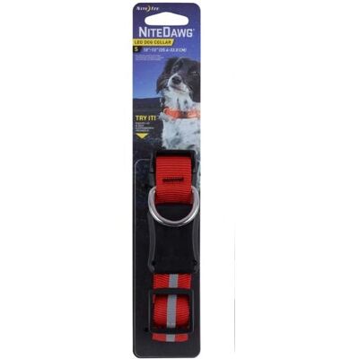 Nite Ize NND2S-10-R3 Hundehalsbånd - Reflektivt, LED, Rødt, Liten Nite Ize NND2S-10-R3 Hundehalsbånd - Reflektivt, LED, Rødt, Liten