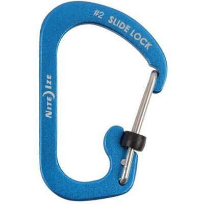 Nite Ize Slidelock Carabiner - Blue - Secured Lightweight Aluminum - Carabiner Nite Ize Slidelock Carabiner - Blue - Secured Lightweight Aluminum - Carabiner