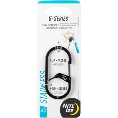 Nite Ize G-series Carabiner - Stainless Steel - Secure Key Holder Nite Ize G-series Carabiner - Stainless Steel - Secure Key Holder