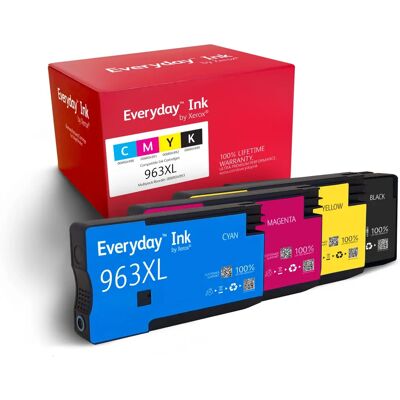 Cartouche d'encre Xerox HP963XL Noir Cyan Magenta Jaune - Pack de 4 Cartouche d'encre Xerox HP963XL Noir Cyan Magenta Jaune - Pack de 4