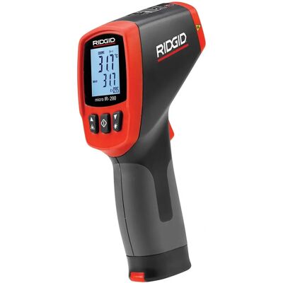 RIDGID Micro IR-200 Berührungsloser Infrarot-Thermometer - Oberflächentemperatur, Laser, Einstellbare Emissivität RIDGID Micro IR-200 Berührungsloser Infrarot-Thermometer - Oberflächentemperatur, Laser, Einstellbare Emissivität