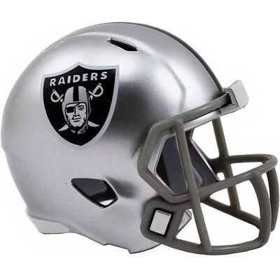 Casque de football Riddell Speed Pocket - NFL Raiders Argent - Publicité Casque de football Riddell Speed Pocket - NFL Raiders Argent - Publicité
