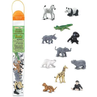 Tubo Zoo Babies Safari Ltd - Figures d'animaux multicolores - Publicité Tubo Zoo Babies Safari Ltd - Figures d'animaux multicolores - Publicité