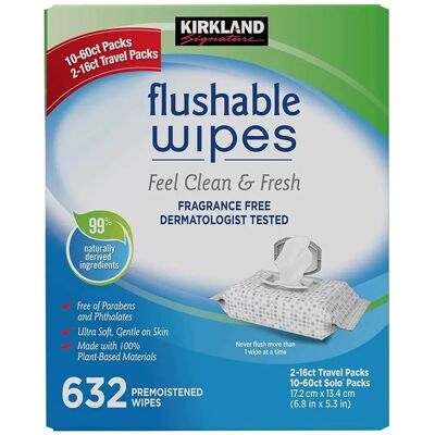 Kirkland Signature - Lingettes Humides Jetables - Publicité Kirkland Signature - Lingettes Humides Jetables - Publicité